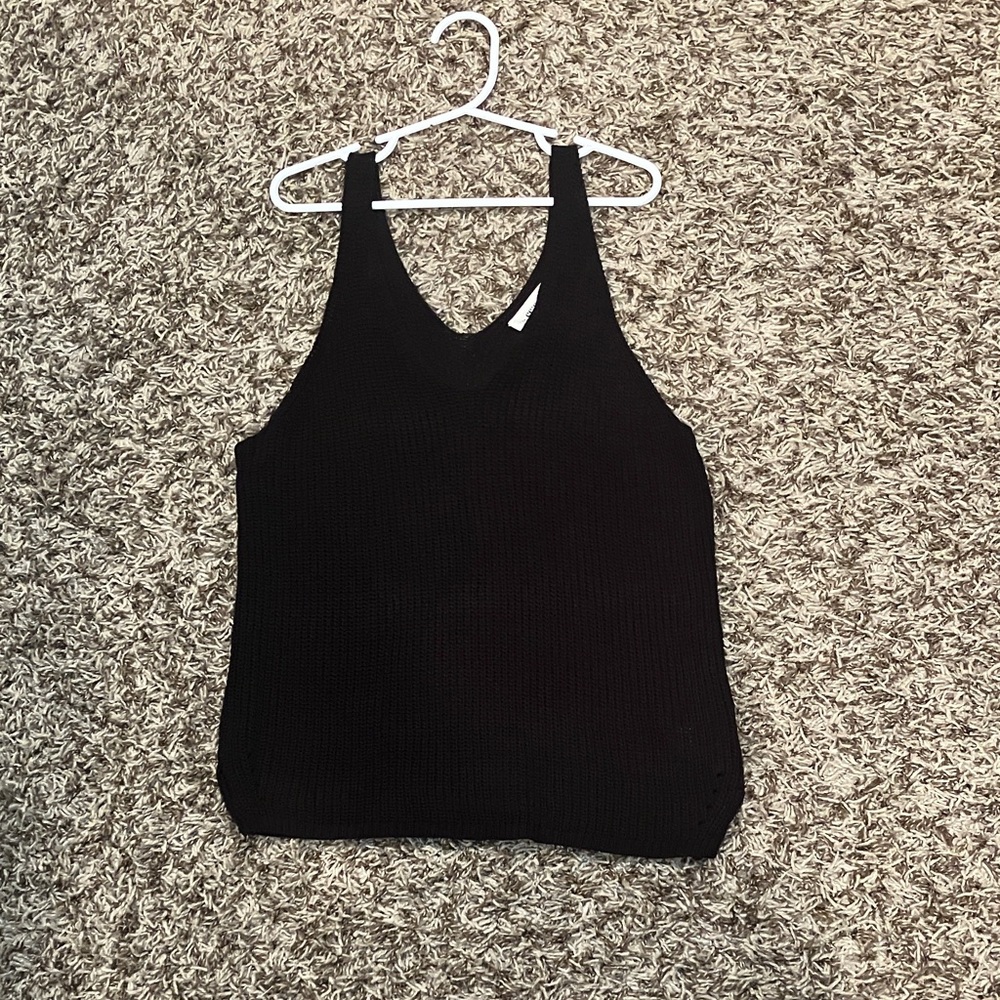 Eesome Black Knit Crop Top